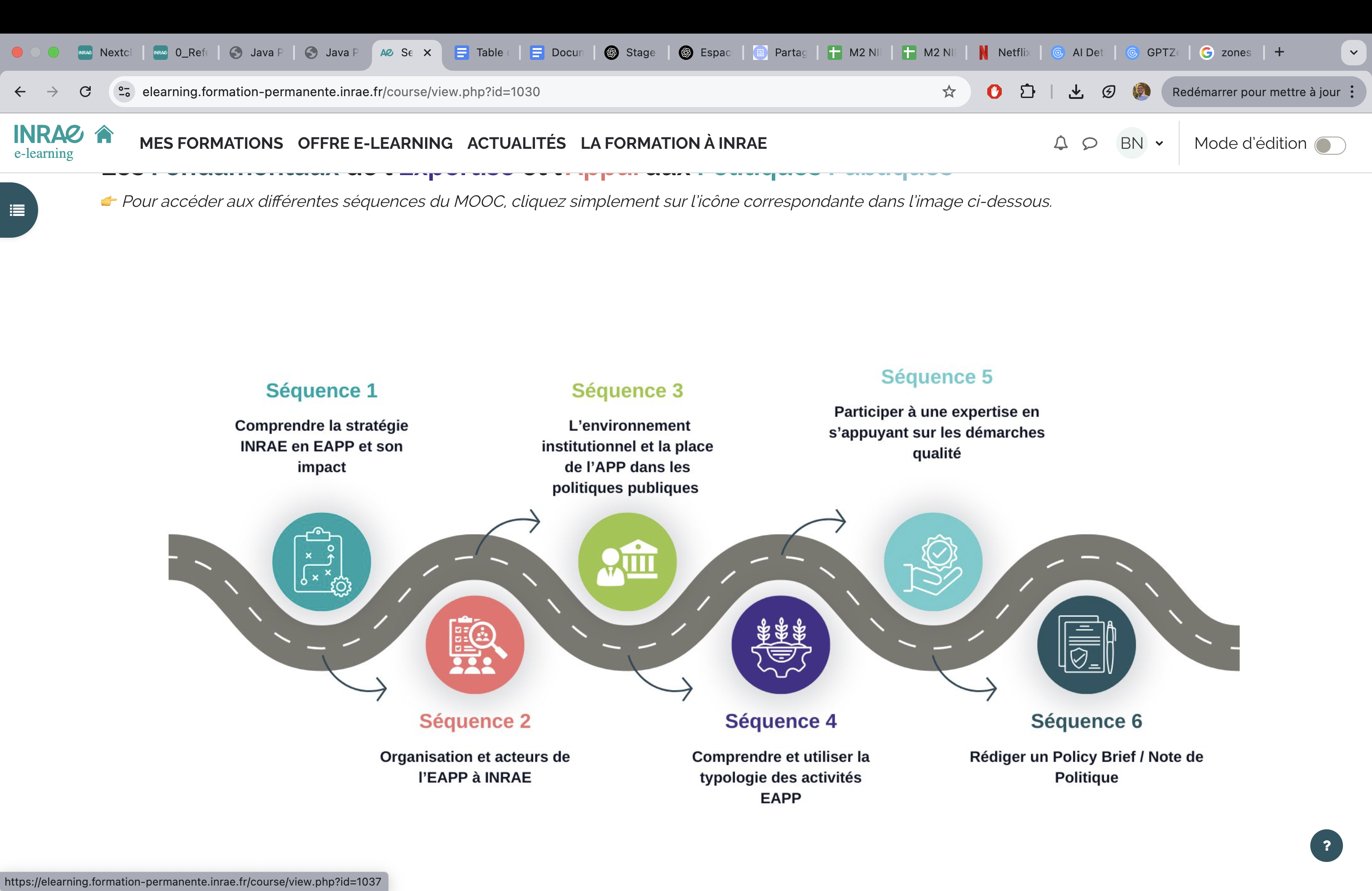 Parcours MOOC Moodle